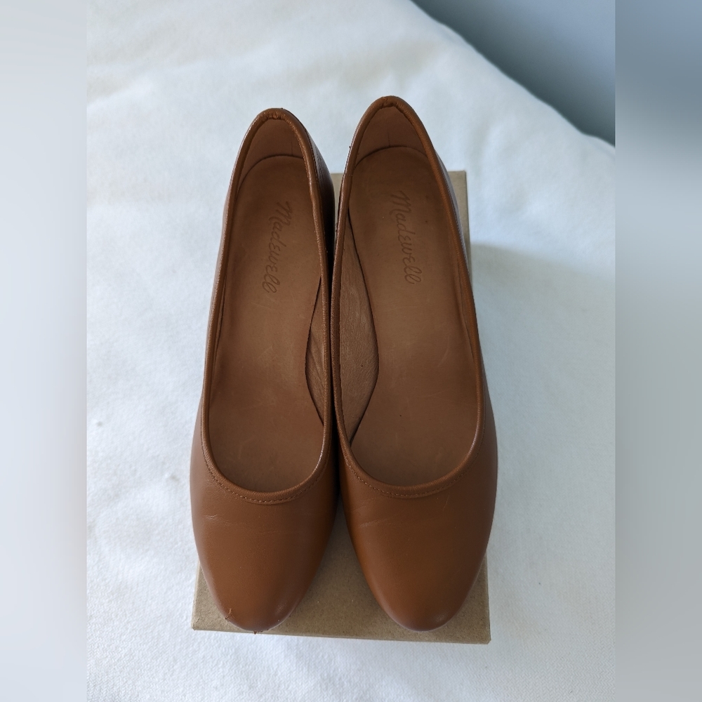 Madewell English Saddle leather pumps, size 8